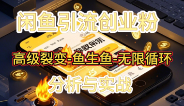 闲鱼引流创业粉项目–以鱼养鱼-无限循环 -互联网项目分析基地-创业兼职副业 快讯站